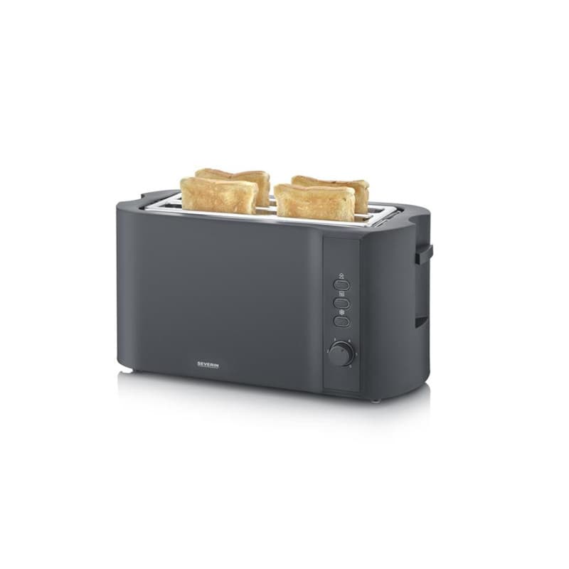 SEVERIN Grille-pain automatique 1 400 W, Grille pain compact 2 fentes jusqu'à 4 tranches, Toaster électrique avec réglage du deg