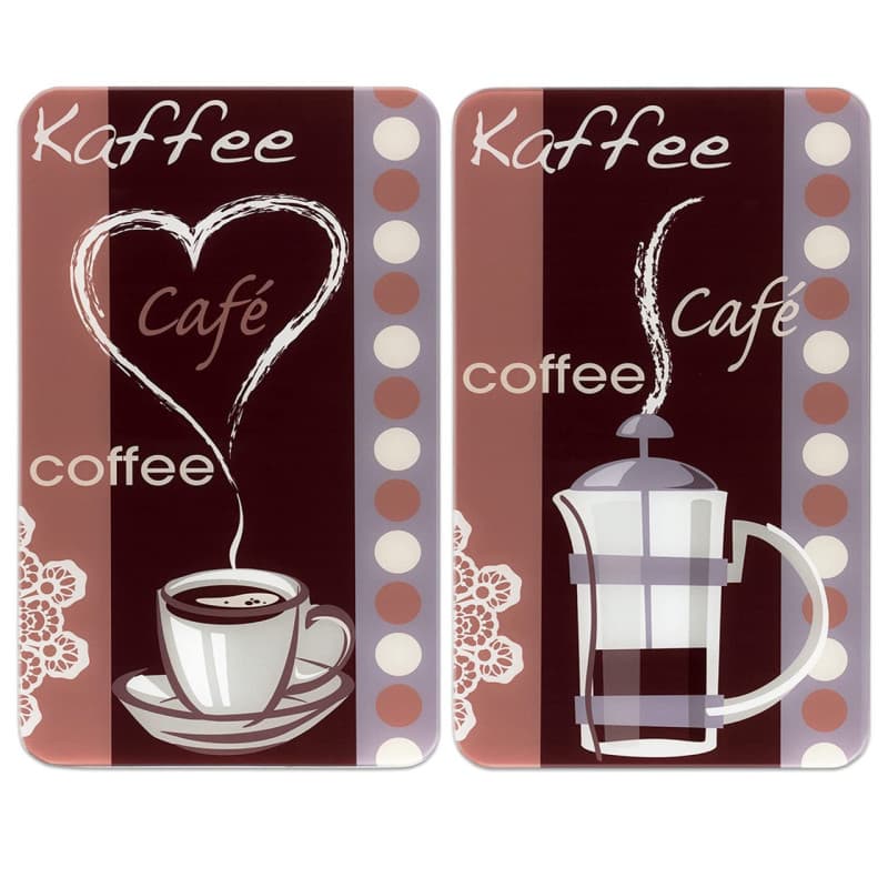 WENKO Maximex Protection Plaque de Cuisson Café en Verre trempé | pour Toute Plaque | Couvre Plaque de Cuisson, Planche à découp