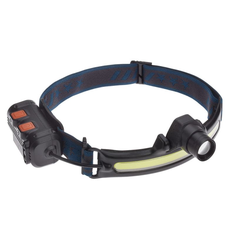 TFA Dostmann Lampe frontale LED Lumatic Head, 43.2038.01, rechargeable, super claire, lampe frontale pour la pêche, le jogging,