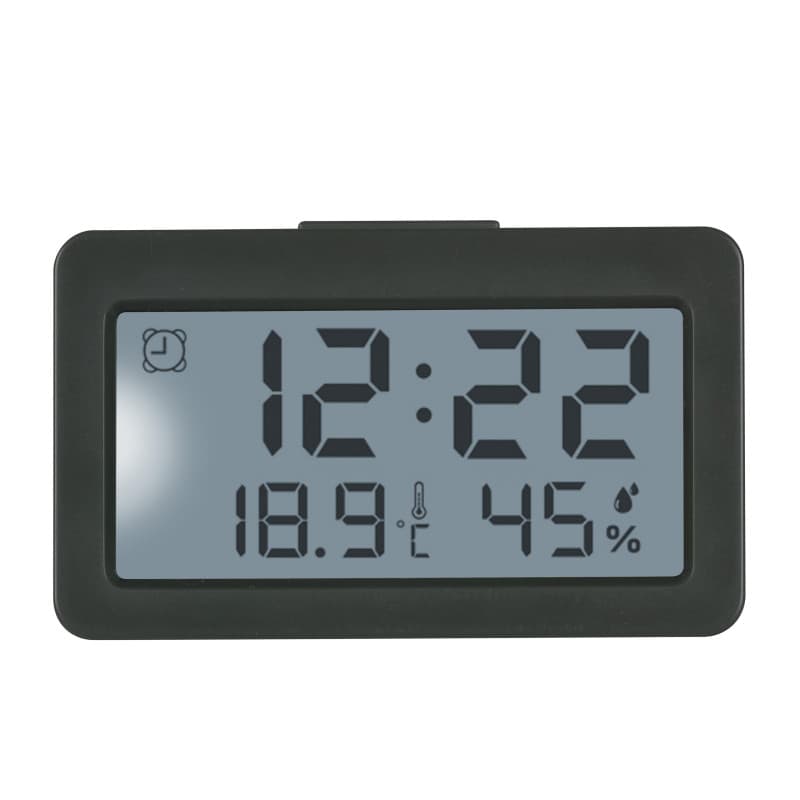 TFA Dostmann 60.2045.10 Mini réveil numérique avec Fonction Alarme, thermomètre et hygromètre, idéal comme Horloge de Voyage, Ho