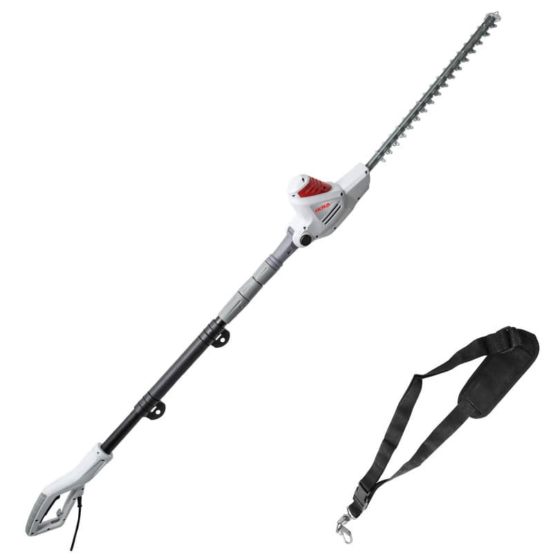 Ikra Taille-haie télescopique électrique ITHS 600, sangle incluse, 600W, longueur de coupe 51cm, réglage de l'angle de coupe