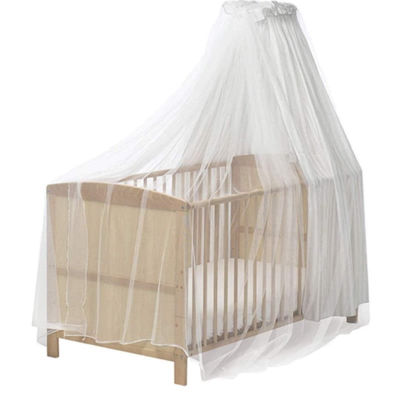 Playshoes 601003 Moustiquaire, Moustiquaire pour les Crèches, Lit à baldaquin, Blanc