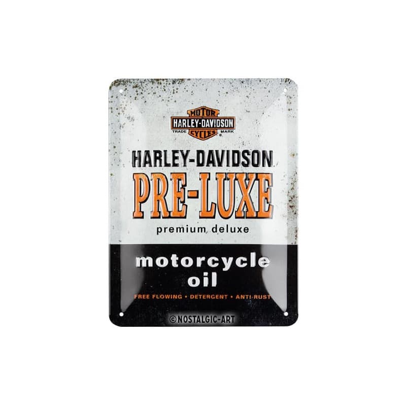 Nostalgic-Art Plaque rétro, 15 x 20 cm, Harley-Davidson – Pre-Luxe – Idée de cadeau pour motards, en métal, design vintage