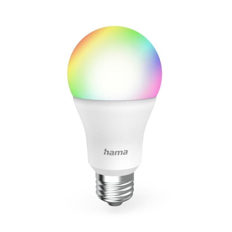 Hama Ampoule Connectée WIFI, Ampoule LED E27 Multicolore RVBB, 2700-6500K, Ampoule Smart Intelligente, Matter, Ampoule Alexa/Goo