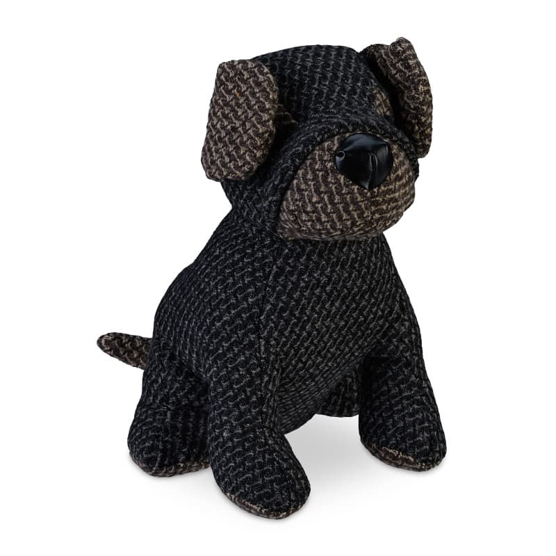 Relaxdays Butoir de Porte Chien, cale-Porte, HxLxP : 23,5x18x22 cm, Remplissage Sable, butée Porte, à Poser, Gris/Marron