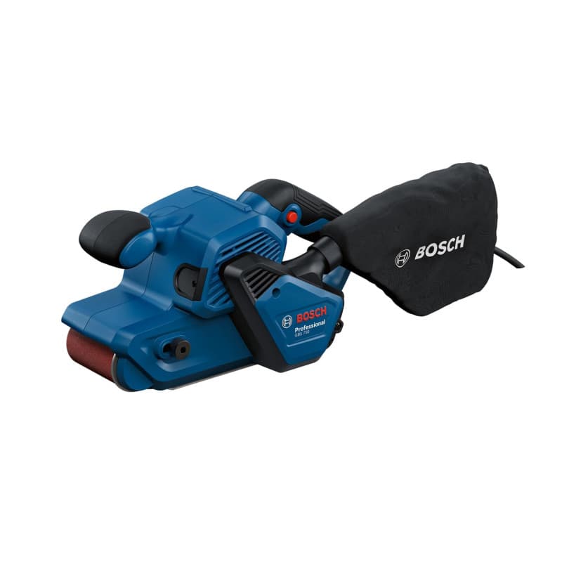 Bosch Professional Ponceuse à bande GBS 750 (moteur 850 W, y compris bande abrasive textile, sac à poussières)