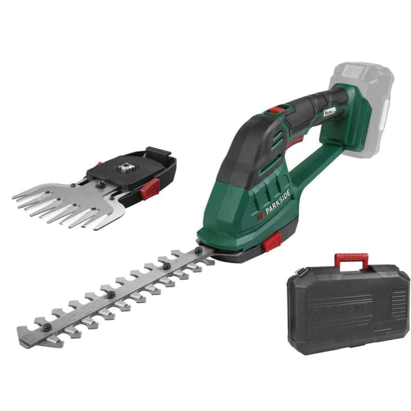 Parkside PAGS 20-Li X20V Team Cisaille à Gazon et arbustes, sans Fil, 20 V, sans Batterie ni Chargeur, Vert