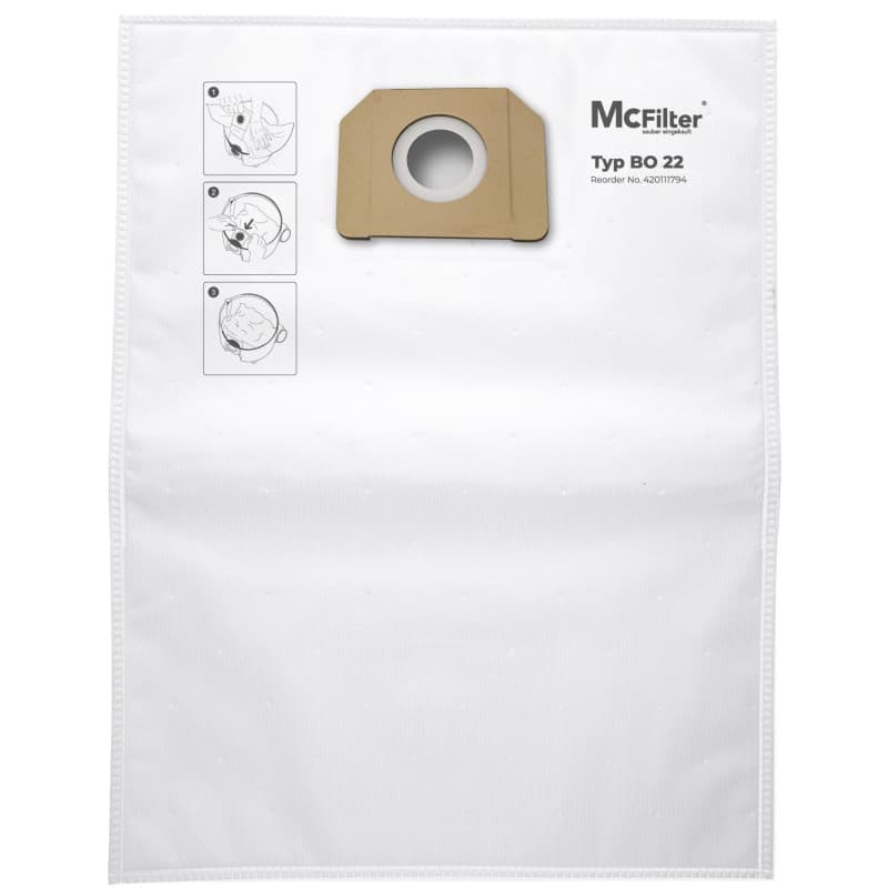 McFilter | 5 sacs d'aspirateur compatibles avec aspirateur Bosch GAS 35 L AFC, GAS 35 M AFC und GAS 35 L SFC+ | convient pour 26