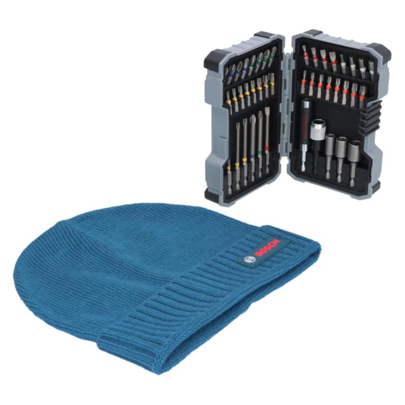 Bosch Accessoires 0615997658 Lot de 43 embouts cruciformes Phillips, cruciformes Pozidriv, fente, profil en T avec embout