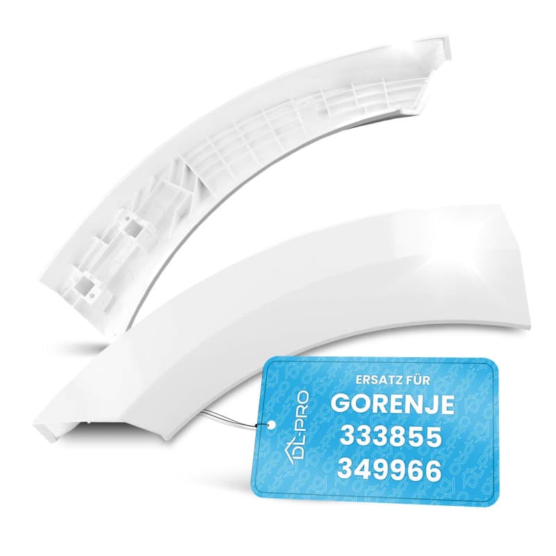 DL-pro Poignée de porte blanche compatible avec Gorenje 333855 349966 Poignée d'ouverture de porte pour machine à laver à charge