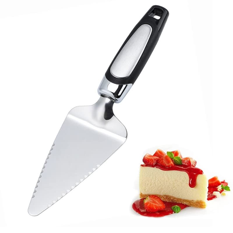ZMREN Pelle à Tarte en Acier Inoxydable, Pelle à Pizza Couteau à Gâteau, Couteau à pizza