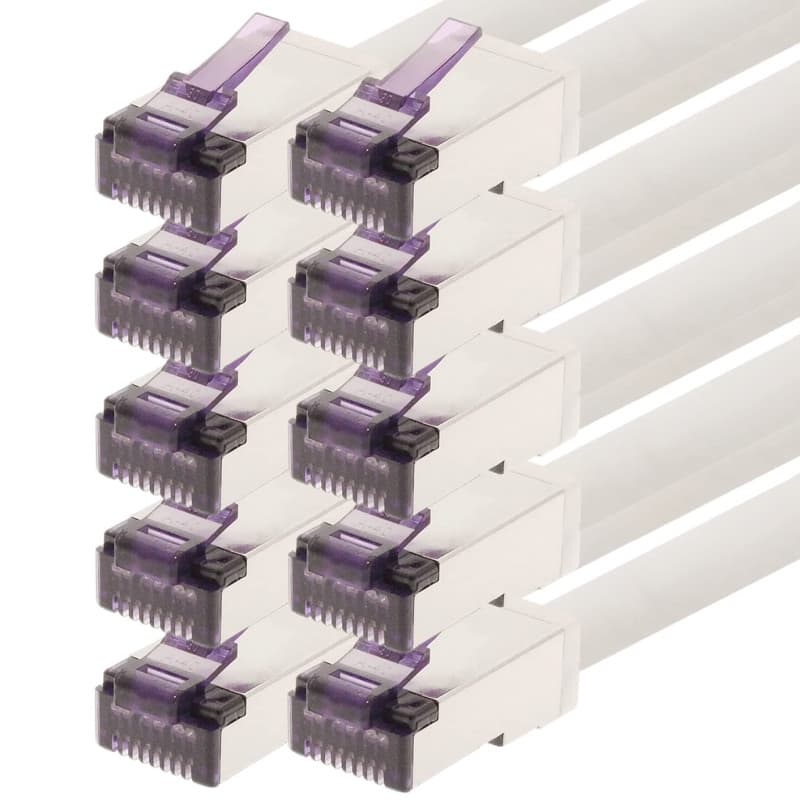 1aTTack.de - 0,5 m - Câble réseau CAT6a Superflex Ethernet Gigabit LAN RJ45 CAT6 A câble patch 10000 Mbit s SFTP PIMF 500 MHz co