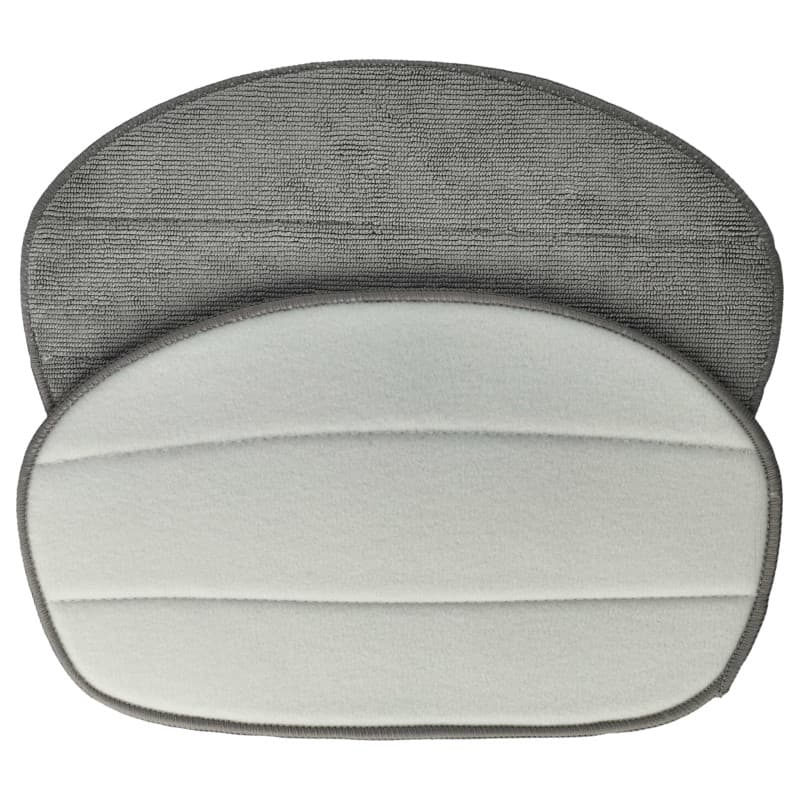 vhbw 2x Housses de rechange compatible avec Leifheit CleanTenso nettoyeur à vapeur, balai vapeur - microfibre, gris