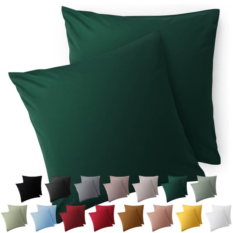 Lot de 2 Taies d'Oreiller en Microfibre 40x60 cm - Douces et Lavables - Bleu Foncé