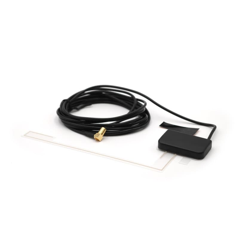 Blaupunkt Antenne adhésive Active Dab/Dab+ avec amplificateur intégré 15 DB, 12 V, fiche SMB, câble 3 m, Montage sur Pare-Brise