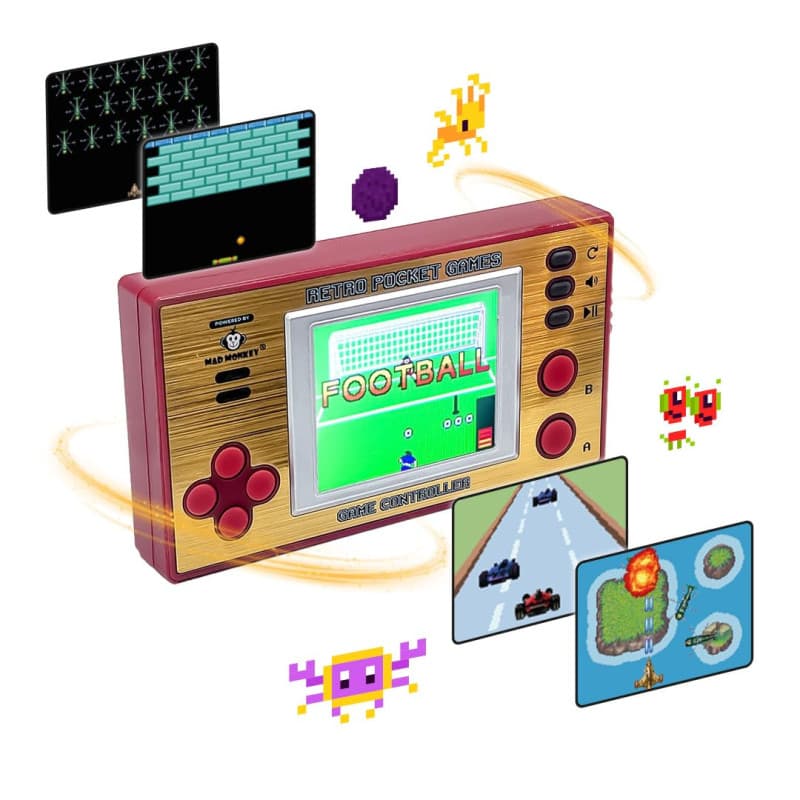 Console Portable rétro - Console de Jeu Nomade - Mad Monkey, Or, Rouge