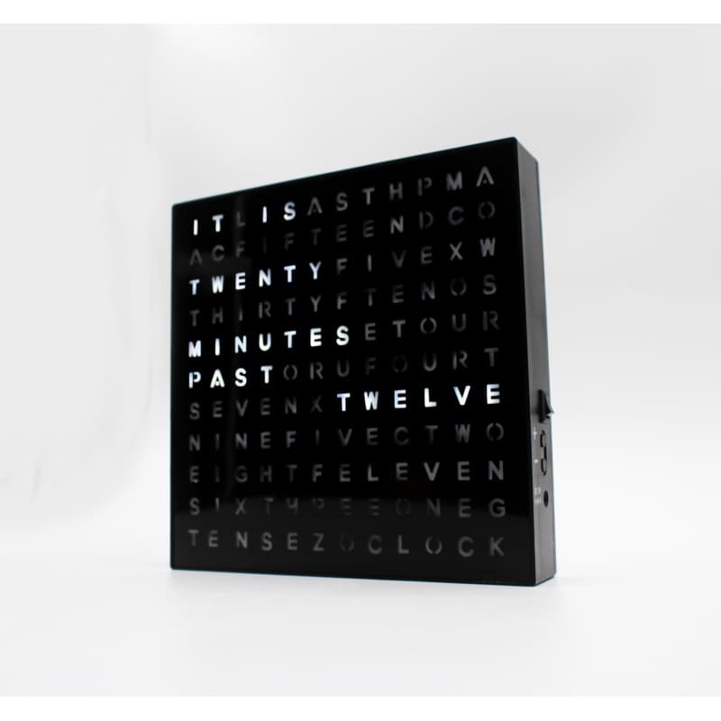 Mad Monkey Word Clock - Horloge Murale Moderne - Horloge Polyvalente à Poser ou à accrocher - Horloge à Mots élégante pour la Ma