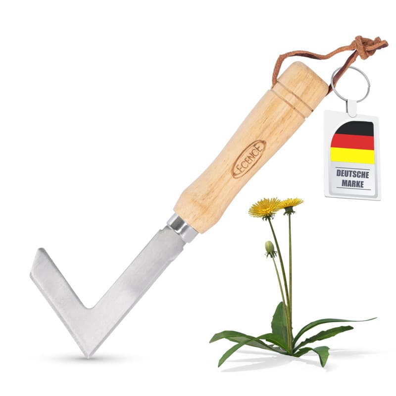 ECENCE Couteau Désherbeur Manuel en Acier Inoxydable – Grattoir de Jardin pour Joints, Mousse & Mauvaises Herbes – Outil Désherb