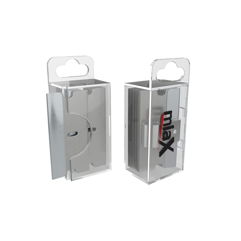 miaX Premium lames rechange pour racleurs de plaques de cuisson céramiques set 10-10 lames dans boîte distributeur pour racleurs