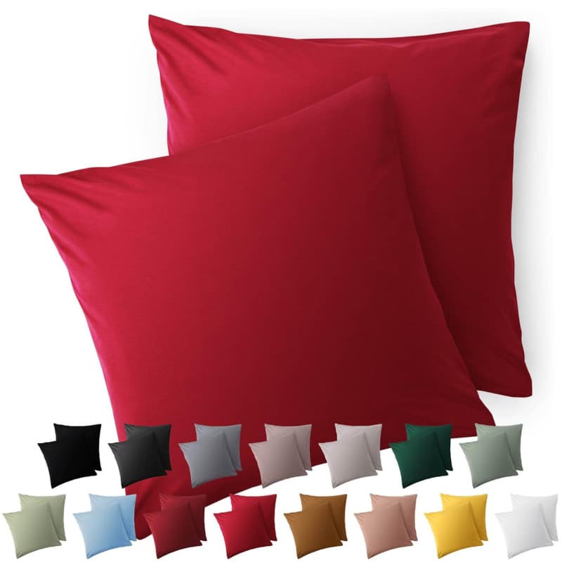 Blumtal Taie Oreiller 50x50 Lot de 2 - Housse de Coussin Microfibre - Taies d'oreillers avec Fermeture éclair, certifiée Oeko-Te