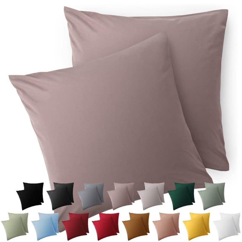 Blumtal Taie Oreiller 60x60 Lot de 2 - Housse de Coussin Microfibre - Taies d'oreillers avec Fermeture enveloppe, certifiée Oeko