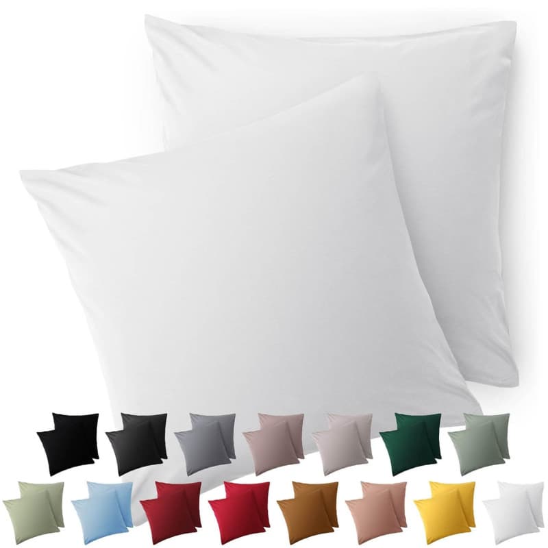 Blumtal Taie Oreiller 60x60 Lot de 2 - Housse de Coussin Microfibre - Taies d'oreillers avec Fermeture enveloppe, certifiée Oeko
