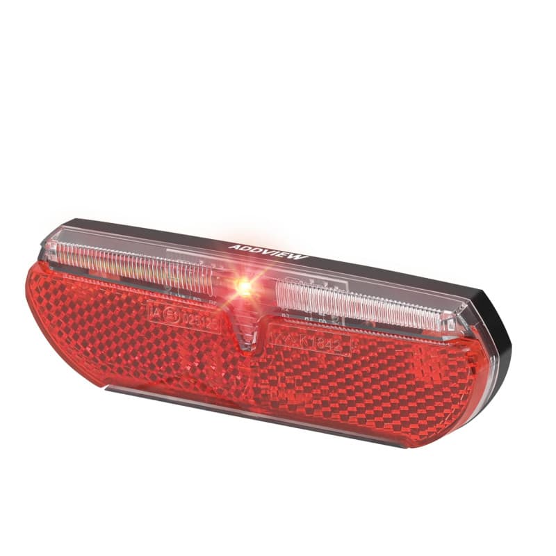 ADDVIEW Swallow E Feu arrière LED pour vélo électrique 6-12 V CC approuvé StVZO 80 mm Montage sur porte-bagages IP65 étanche Des