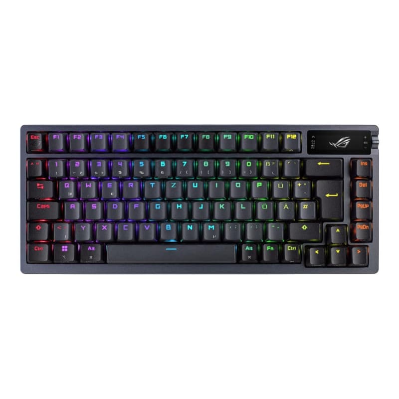 ASUS ROG Azoth Clavier de Jeu mécanique sans Fil (Facteur de Forme 75%, commutateurs ROG NX, Touches PBT Doubleshot, écran OLED,