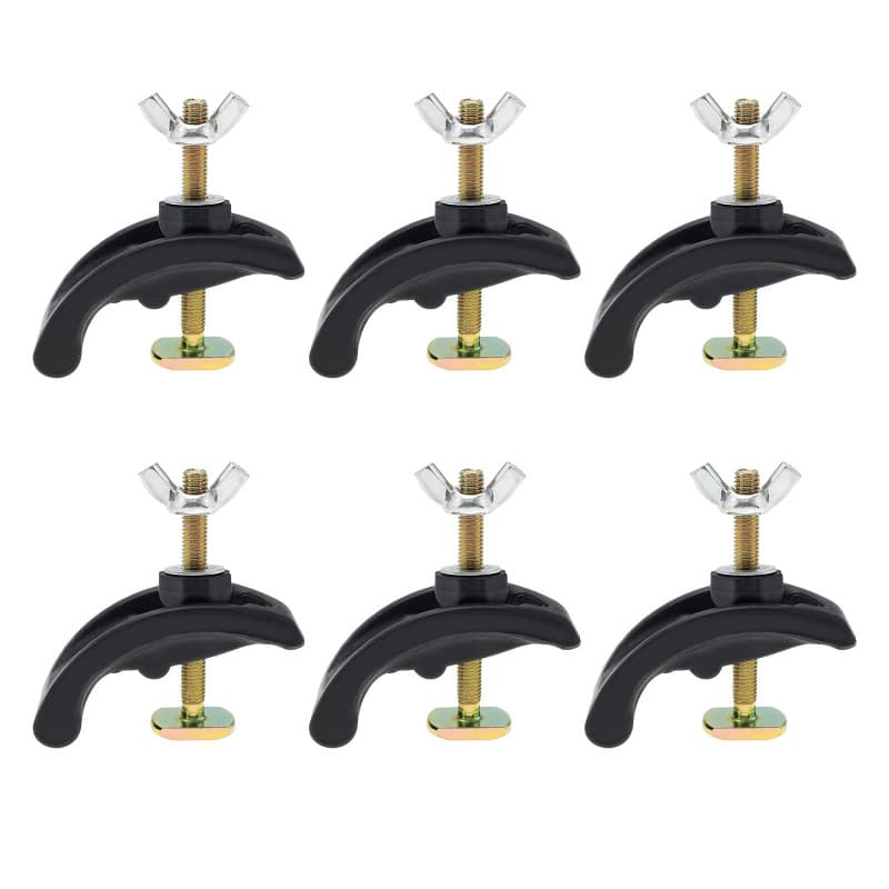 VGOL 6pcs Pinces à Plaque de Presse Arquées CNC Machine de Gravure T Piste Pinces de Maintien Montage Fixation Platine Routeur A