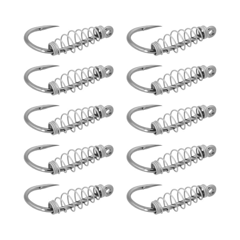 ECSiNG Lot de 40 Hameçons à Ressort pour Pêche Au Poisson-Chat Matériel de Pêche Hameçon à Barde Compatible avec La Pâte Power B