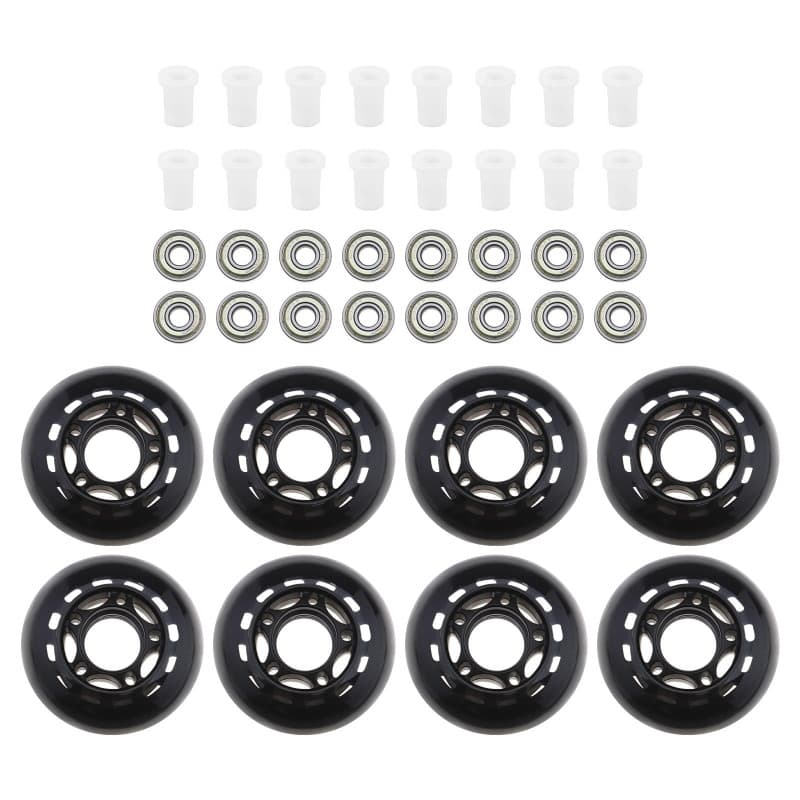 ECSiNG 8pcs 64mm 82A Roues de Patin à Roues Alignées avec Roulements ABEC-7 Roues de Patinage à roulettes Roues de Bagage Roues