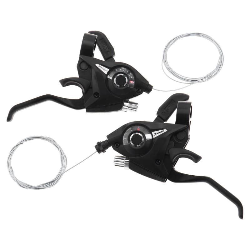 LT Easiyl 1 Paire de Leviers de Frein de Vélo 3x7 21 Vitesses avec Câbles de Changement de Vitesse Indicateur de Vitesse pour VT