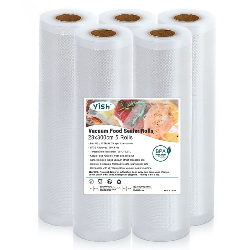 YISH Sac Sous Vide Alimentaire: Rouleau Sous Vide Alimentaire pour L'appareil de Mise Sous Vide, Sac Sous Vide pour La Cuisson,
