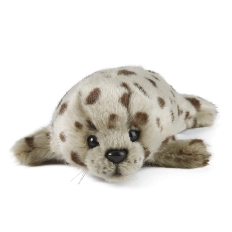 Living Nature, Peluche Phoque Commun, Bébé Phoque en Peluche Doux, Réaliste Jouets Animaux Marins, Peluches Animaux à Collection