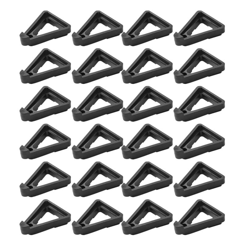 Lot de 24 supports de pot de fleurs en plastique invisibles, pour pots de fleurs, outils de jardin, triangulaires, respirants, e