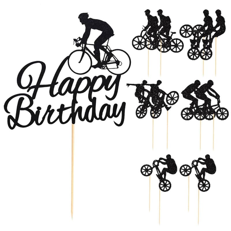 NYGGTYK Solement De Carte À Gâteaux 1 par Partie Et Insertion De Cartes À Vélo À 10 Parties, Décorations De Gâteaux, Insertion D