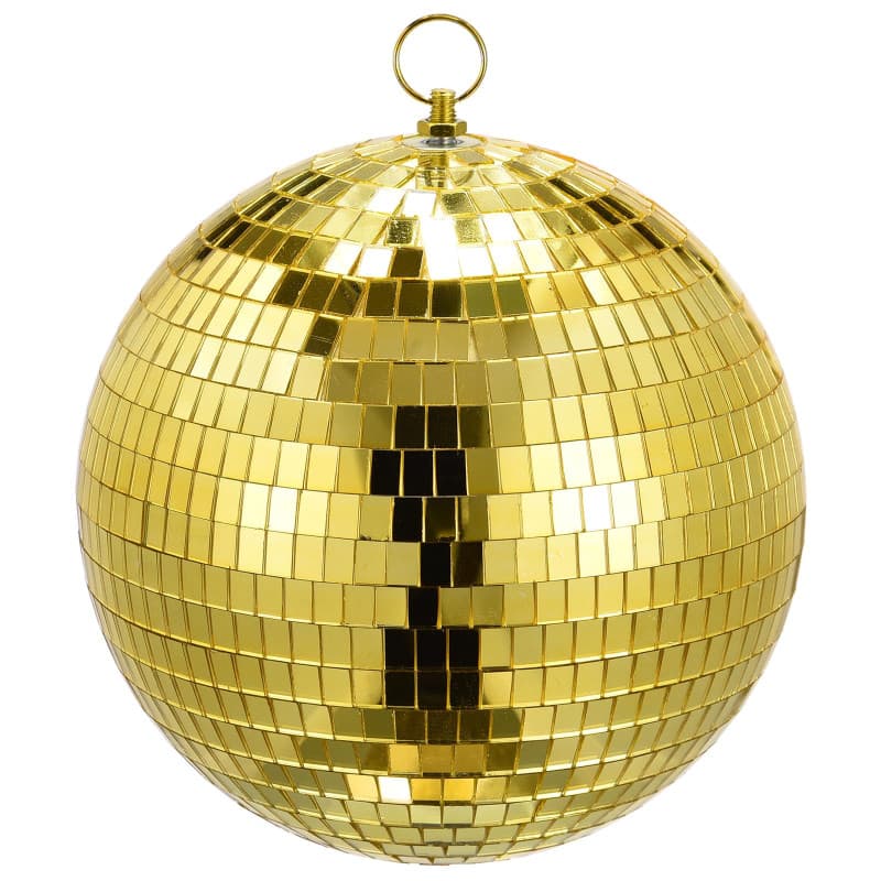sourcing map Miroir Boule, 8 pouce Réfléchissant Boules avec Accroché Anneau Or Tone pour DJ Club Scène Mariage Vacances Bar Fêt