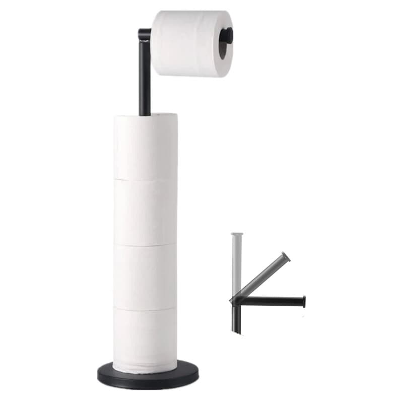 AIQII Porte-papier toilette debout en acier inoxydable 304 - 17 x 56,5 x 15 cm