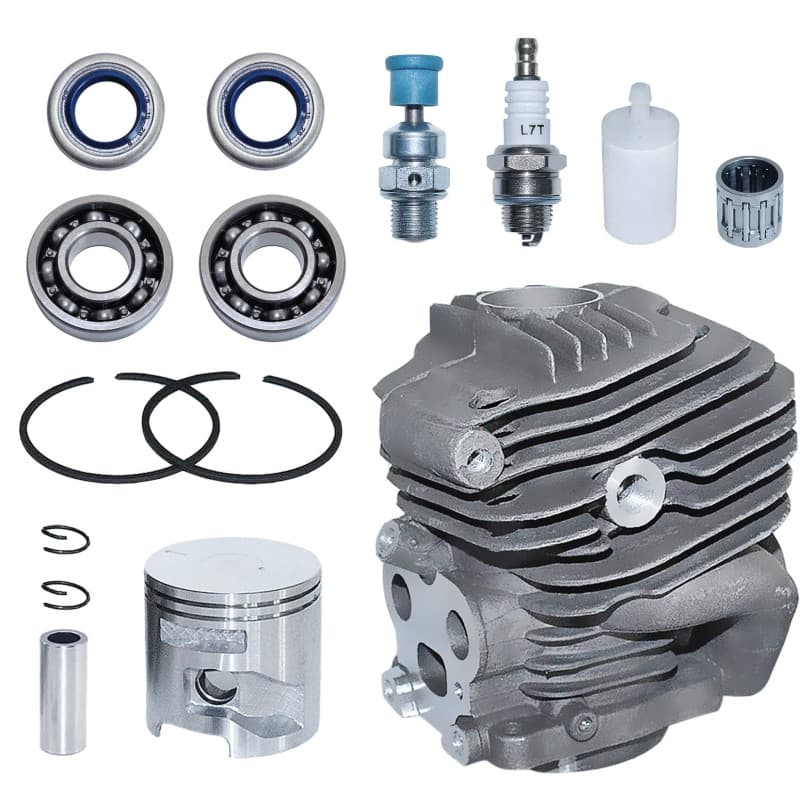 AUMEL Cylindre Piston pour Husqvarna K760 K750 Découpeuse, 51mm Cylindre + Piston + Vilebrequin + Roulement + Joint + Bougie Piè