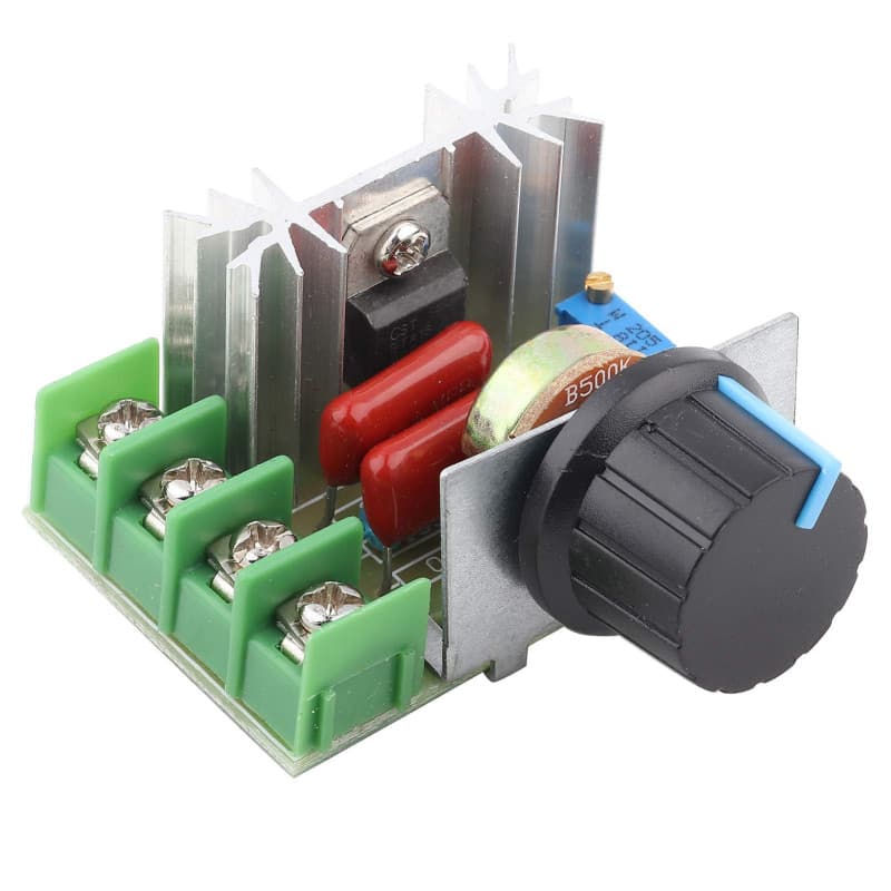 Régulateur de Tension Contrôleur de Vitesse de Moteur à Courant Alternatif 25A 50-220V 2000W, Module de Contrôleur de Vitesse de