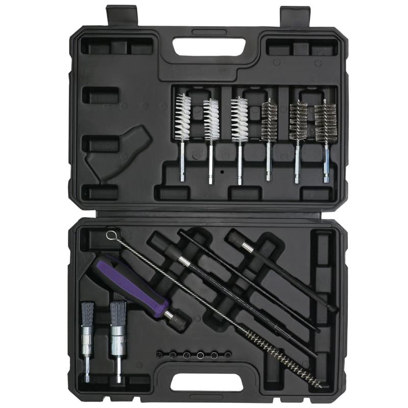 CHANG QI Kit Nettoyage Injecteur pour siège d'injecteur et Arbre d'injecteur 19 pièces, Buses d'injection avec brosses de Nettoy