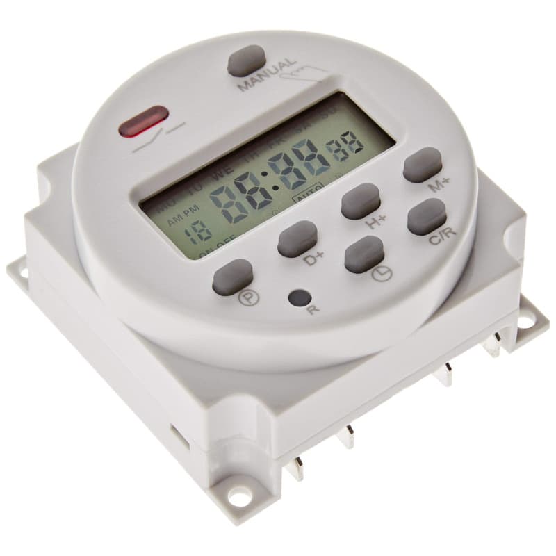 7 Days Timer Module Écran LCD programmable DC12 V 16 A 28 programmes