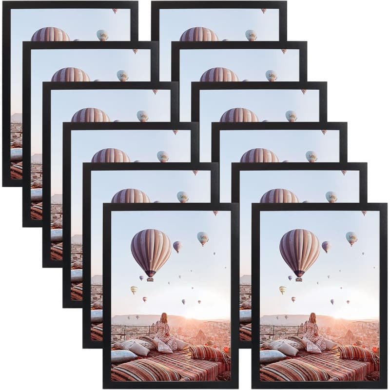 Lot de 10 cadres photo magnétiques A4 – Cadre magnétique pour feuilles de papier, documents avec ruban adhésif, cadre magnétique