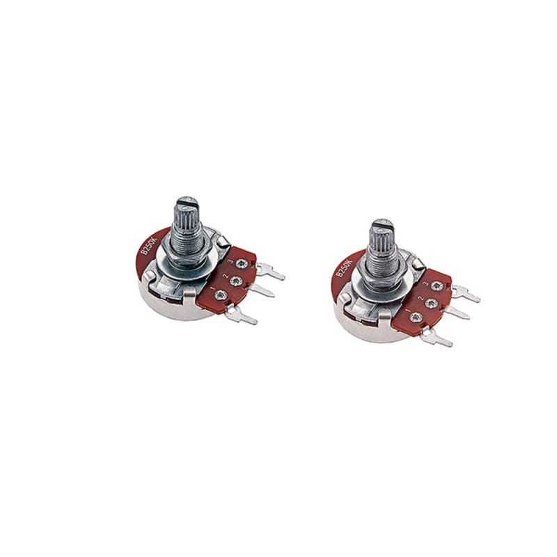 Alnicov Lot de 2 potentiomètres rotatifs linéaires à 3 broches B250K ohm 18 mm, potentiomètre de contrôle du volume pour pièces