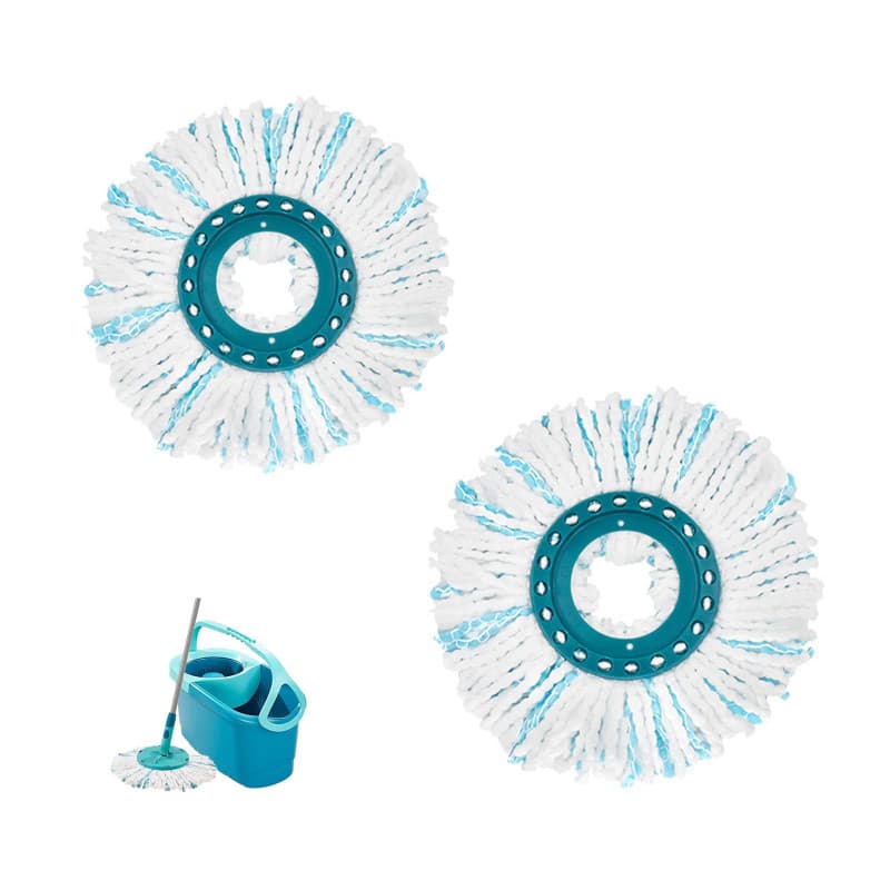 Têtes de Rechange pour Balai Serpillère,2 PCS Tête de Balai de Rechange Compatible Leifheit Serpillière Tête de Balai en Microfi