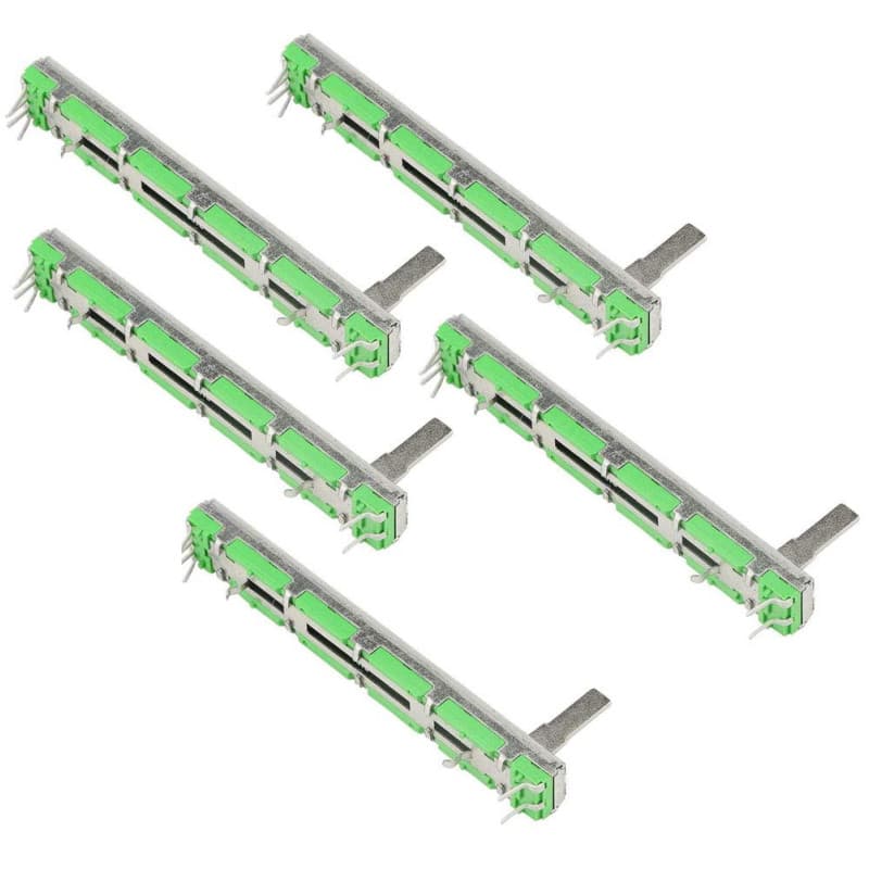 DollaTek 5Pcs 75MM B103 Potentiomètre à Glissière 10K Ohm Double Linéaire 10K Potentiomètre Électronique