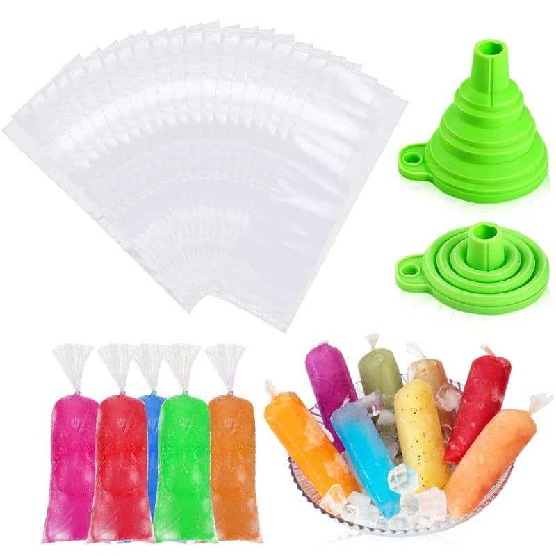 240 sacs Sacs à glace empilables en plastique facile à démouler, auto-scellant, sac isotherme pour cocktails, aliments, vin (Tra
