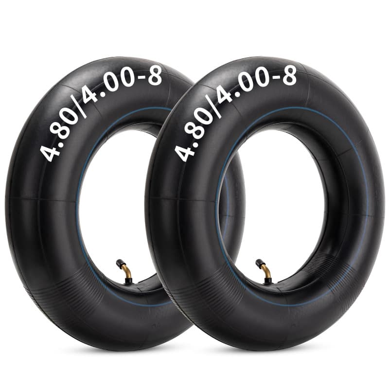 YeYouC Lot de 2 chambres à air de rechange 4,80/4,00-8 avec valve coudée TR87 pour brouette, tondeuse, diable et plus encore pou