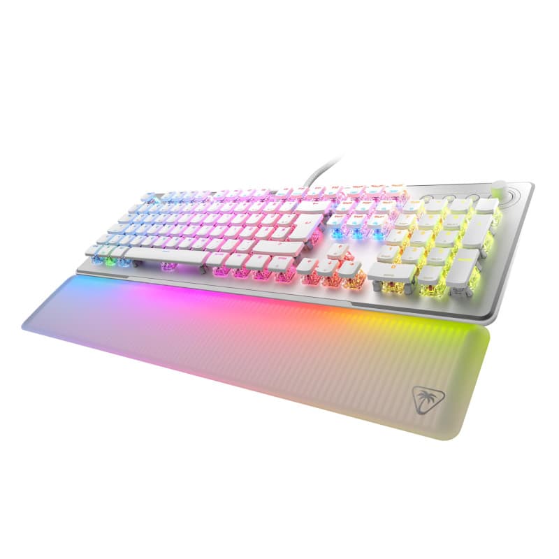 Turtle Beach Vulcan II Max - Clavier PC Optique mécanique - Éclairage RVB Personnalisable - Repose-Poignet - Interrupteur linéai