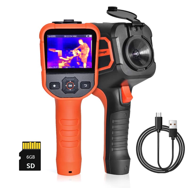 Caméra d'imagerie thermique, imageur thermique infrarouge portable à résolution 220x160 IR avec écran d'affichage couleur de 3,5